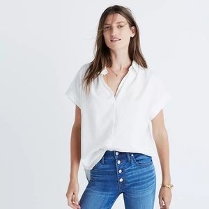 NWT Madewell Central Shirt in pure white size XXS